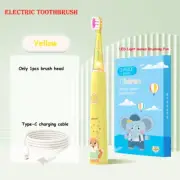 Kids Sonic Electric Toothbrush Cartoon with Colorful LED Light IPX7 Waterproof D