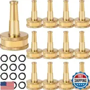 JaGely 12 Pack Sweeper Nozzle for Garden Hose Solid Brass Jet Sweeper 2" Jet