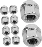 LOORGVEL 10pcs Open End Acorn Lug Nuts for Tire and Wheel Studs Durable Construction for Car Flanges and Hubs Easy Installation Suitable for Rvs and Off Road Use