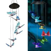 Solar Wind Chimes Outdoor, Color-Changing Mobile Wind Chime Waterproof, Solar...