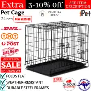 Collapsible Pet Dog Cage Wire Metal Crate Kennel Rabbit Cat Portable Kennel New