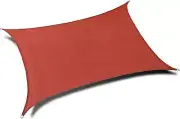 Petra's 20x16 Ft Rectangle Sail Shade, Durable Outdoor Patio Fabric(Terracotta)