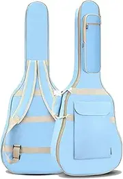 Guitar Bag Acoustic Guitar Bag 41 Inch Waterproof Guitar Bag 10MM Sponge Instrument Bag Perfect for Travelling(Blue)