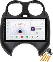 Car Stereo Android 13.0 Radio for N-issan March 2010-2018 GPS Sat Navigation 9'' Touchscreen DVD Multimedia Video Player FM BT Receiver with Carplay 4G 5G WiFi DSP SWC,B,M6 Pro3