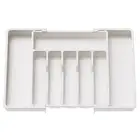 Cutlery Drawer Organiser, Expandable Utensil Tray for Kitchen, Adjustable8398