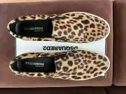 Dsquared2 mens leopard pony skin slip on sneaker size 45/12 orig $950