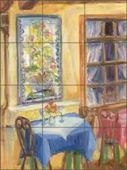 Cassanova Cafe Tile Mural Margosian Art Ceramic Backsplash JM022