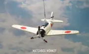 Mitsubishi A6M5 Zero Hand Painted Wood Christmas Ornament Airplane Japanese WWII