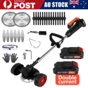 Electric Grass Trimmer Cordless Garden Lawn Cutter Brush Mower Whipper Snipper