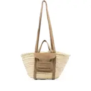 [Pierre Hardy] Pierre Hardy Raffia Suede-details Tote Bag ONE SIZE NEUTRALS/BROWN