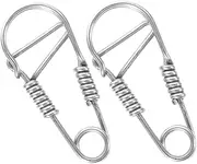 [Tofficu] 2pcs Stainless Steel Keychain Hook Carabiner Clip for Car Key Men's Metal Keychains Keyring Holder Keyring Carabiner