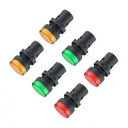 6 Pcs Indicator Light Industrial Light with Screw-clamp Green Red Yellow 7/8"