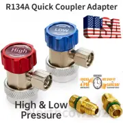2pcs AC R134A QUICK COUPLER Adapter High Low Manifold Gauge Low/High Connector