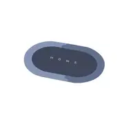 Super Absorbent Bath Floor Mat Soft Quick-Drying Non-Slip - Round Blue