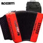Rossetti Pro Series VALENTINO GCF Sol 31 Button Diatonic Accordion Red + Gig Bag