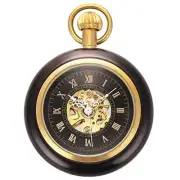 Mechanical Pocket Watch for Men Vintage Pocket Watch with Chain Skeleton