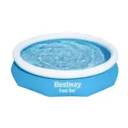 Bestway Fast Set 10 ft Round Inflatable Pool Set (57457E)