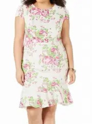 Betsey Johnson plus size floral Bouquet sheath dress 16W CG03
