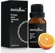 AURAFLOW [AUSTRALIAN OWNED SMALL BUSINESS] 15ml Premium Orange 100% Pure Plant Based Essential Botanical Oil 15ml for Aromatherapy, Yoga, Zen, Sleep, Relax, No Stress, Essential Oil for Diffuser, Skin, Face, Hair & Perfume
