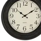 Non-Ticking 18-Inch Classic Bronze Wall Clock - Ideal for Living Spaces