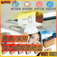 在飛比找Yahoo!奇摩拍賣優惠-百货精品車用面紙盒磁吸 免安裝 耐用 加強磁吸 頂吸汽車面紙