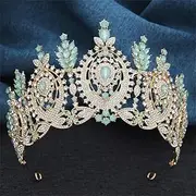 [Generic] Crystal Pageant Miss Bridal Crown Baroque Rhinestones Big Tiaras Wedding Headdress Party Hair Accessories
