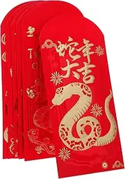Operitacx 30pcs Year of The Snake Red Envelope 2025 Luck Money Bag Chinese New Year Red Pockets Year of The Snake Hong Bao New Year Envelopes 2025 Red Pocket Decorations Paper Red Packets