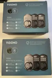 Lot of 2 New TEEHO TE001 Keyless Entry Door Lock with Keypad Satin Nickel