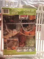 2 Fridge Space Saver Storage Under Shelf Plastic Racks Bendable NIP Vintage