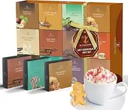 Hot Chocolate Gift Set, Cocoa Gift Set, Mini Drinking Chocolate, Various Flavours, Includes Roasted Marshmallow Hazelnuts, Gingerbread (Package de 12)