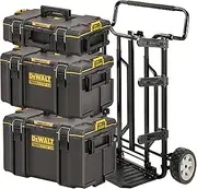 [DEWALT] TOUGHSYSTEM DWST83401-1 4-in-1 Kit - 3 Small, Medium and Large Capacity Boxes and 1 Trolley - IP65-700 x 620 x 1113 mm - Robust - TAG Tool Connect