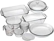 [Anchor Hocking] Oven Basics Tempered Glass Bakeware 15-Piece Set