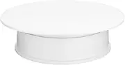 HIKOAN Round White Velvet Coping Electric Motorized 360° Rotating Display Stand Turntable