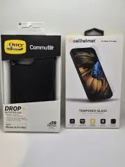 OtterBox Commuter Case & Cellhelmet Tempered Glass - iPhone 14 Pro Max