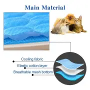 Pet Cooling Mat Breathable Foldable Self Cooling Blanket for Dogs Cats Blue