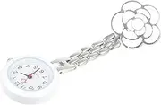 [Healeved] Unique Flower Design Nurse Watch Lady's Pocket Watch Quartz Movement Ideal Present for Christmas Birthday Anniversary