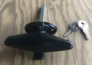 Triton 08387 Locking T-Handle with Keys and 09578 Black Vinyl T-Handle Cover