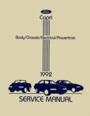 1992 Mercury Capri Shop Service Repair Manual Engine Drivetrain Electrical Book