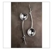 Salad Servers Set Floral Bud Design Salad Serving Utensils w/ Large Spoon & Fork