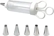 Leefasy Cupcake Frosting Filling Injector Decorating Injector Set Multipurpose Cake Decorating Pen Cake Decorating Tool for Beginners, 22.5x6.6cm