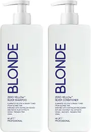 Hi Lift True Blonde Zero Yellow Pure Silver Shampoo and Conditioner 2-Pieces, 2 count