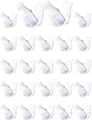 [Mixweer] 24 Pairs Uniform Parade Gloves Tuxedo Honor Guard Gloves with Snap Cuff Dress Gloves Formal Nylon Gloves for Men Women Adult