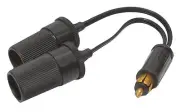 HELLA PLUG TO TWIN CIG CIGAR SOCKET ADAPTOR TRUCK CONVERTER cigarette lighter