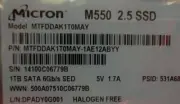 MICRON SSD SOLID STATE DRIVE MTFDDAK1T0MAY-1AE12ABYY M550 1TB 2.5 Inch SATA NAND
