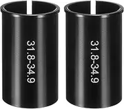 uxcell 2pcs Alloy Bike Seat Post Reducer Shim 31.8mm to 34.9mm 60mm Length Aluminum Bicycle Reducing Sleeve Conversion Seat Post Tube Adapter for Mountain Bike Road Bike City Bike