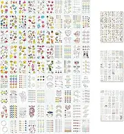 YUNAI 90 Sheets Temporary Tattoo Kids, Waterproof Cute Animals Anime Rainbow Girl Face Tattoo, Children Temporary Tattoo Toys for Birthday Parties Supplies Favors Kids Boys Girls School Rewards Gifts