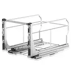 Pull Out Trash Can under Cabinet with Push to Open Slides, Heavy Duty under Sink
