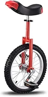 Adjustable Height Seat Wheel Unicycle-High Quiet Bearing Exercise Bike Bicycle-Anti-Slip and Drop Mountain Tire Balance Cycling Exercise-Suitable for Children and Adults-16 Inches Blue Durab TDF