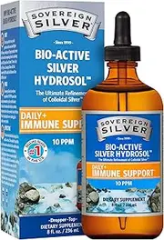 Sovereign Silver® Bio-Active Silver Hydrosol™ for Immune Support* - 8oz Dropper – The Ultimate Refinement of Colloidal Silver - Safe*, Pure and Effective* - Premium Silver Supplement (FFP)