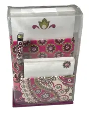 Vera Bradley Very Berry Paisley On That Note Notepad Set with Mini Pen